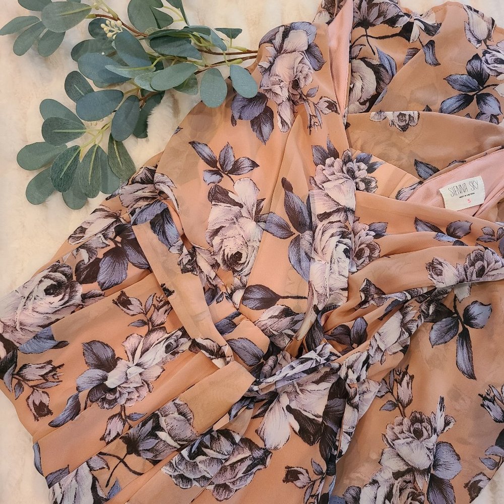 Sienna Sky Sheer Tie Jumpsuit